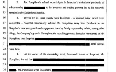 Snapchat faces lawsuit alleging it falsified metrics to inflate IPO value
