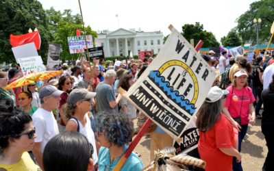 Environmental protesters swarm outside White House