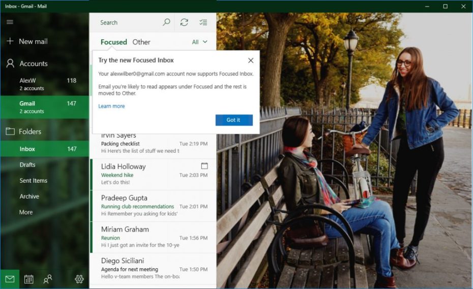 Microsoft is improving Windows 10 Mail and Calendar for Gmail users