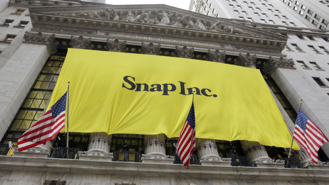 Snapchat Parent’s Stock Falls Below IPO Price