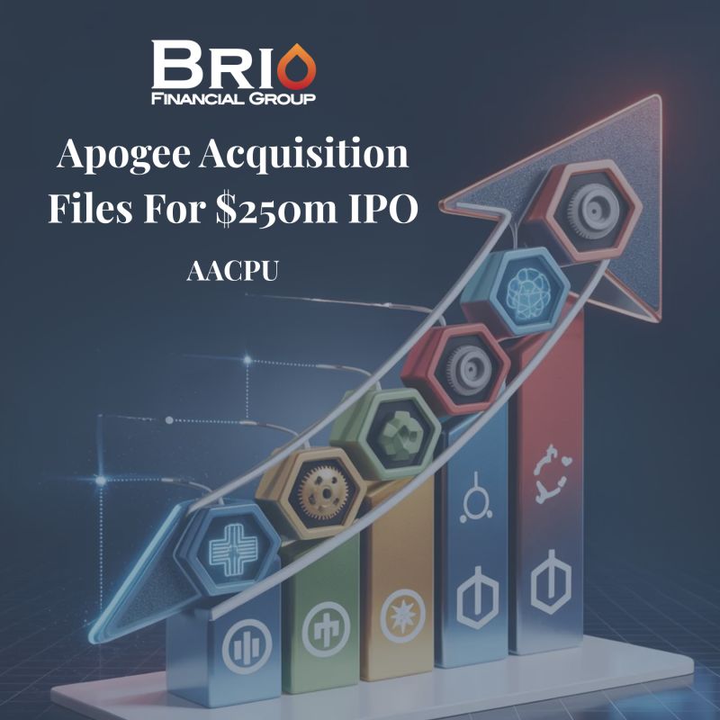 Brio Financial Group congratulates our client, Apogee Acquisition, on filing with the SEC for a $250 million IPO
