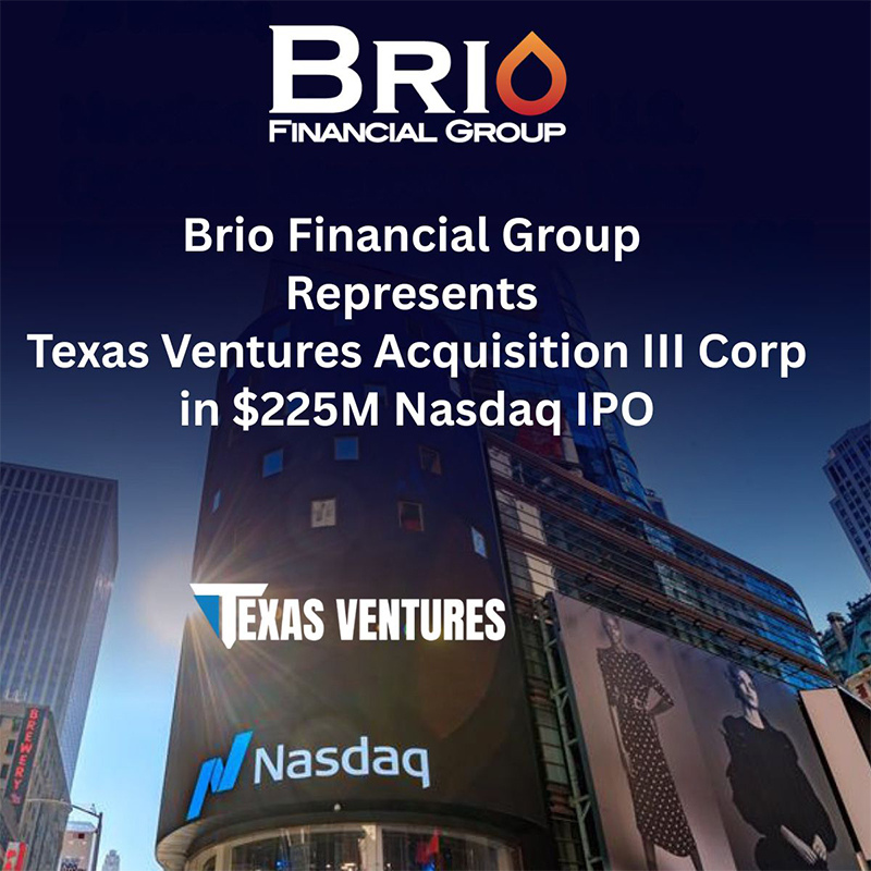 Congratulations to our client, Texas Ventures Acquisition III Corp. on the successful completion of its $225 million IPO (Nasdaq: #TVACU)